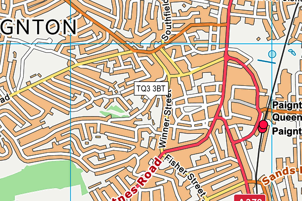 TQ3 3BT map - OS VectorMap District (Ordnance Survey) TQ3 3BT map - OS VectorMap District (Ordnance Survey)