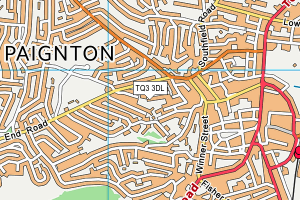 TQ3 3DL map - OS VectorMap District (Ordnance Survey) TQ3 3DL map - OS VectorMap District (Ordnance Survey)