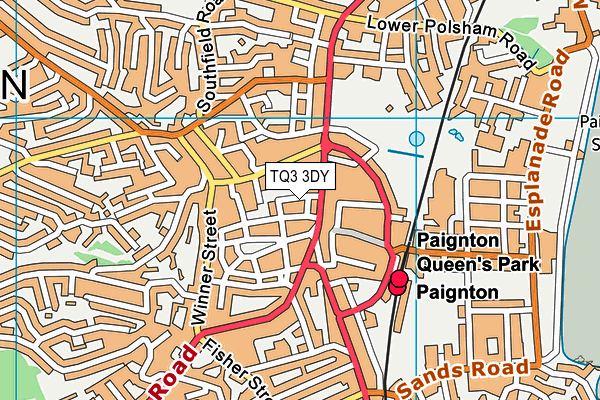 TQ3 3DY map - OS VectorMap District (Ordnance Survey) TQ3 3DY map - OS VectorMap District (Ordnance Survey)