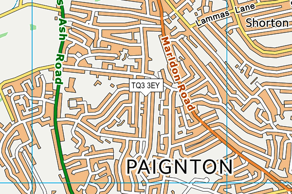 TQ3 3EY map - OS VectorMap District (Ordnance Survey)