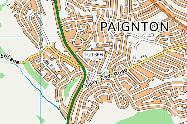 TQ3 3FH map - OS VectorMap District (Ordnance Survey) TQ3 3FH map - OS VectorMap District (Ordnance Survey)
