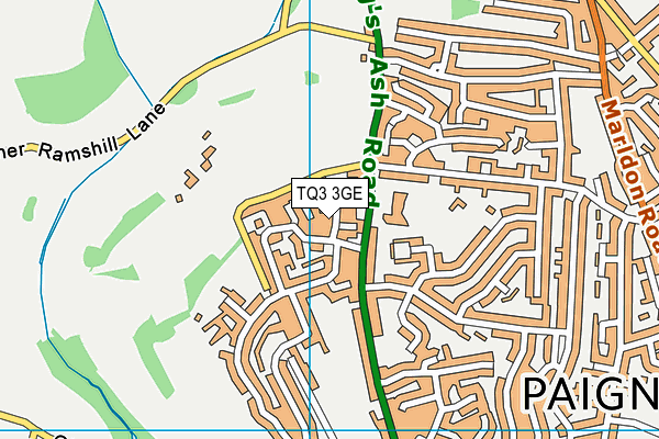 TQ3 3GE map - OS VectorMap District (Ordnance Survey) TQ3 3GE map - OS VectorMap District (Ordnance Survey)