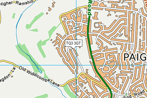 TQ3 3GT map - OS VectorMap District (Ordnance Survey) TQ3 3GT map - OS VectorMap District (Ordnance Survey)