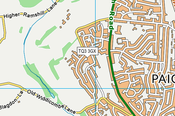 TQ3 3GX map - OS VectorMap District (Ordnance Survey) TQ3 3GX map - OS VectorMap District (Ordnance Survey)