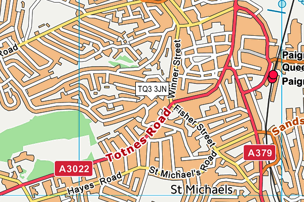 TQ3 3JN map - OS VectorMap District (Ordnance Survey) TQ3 3JN map - OS VectorMap District (Ordnance Survey)