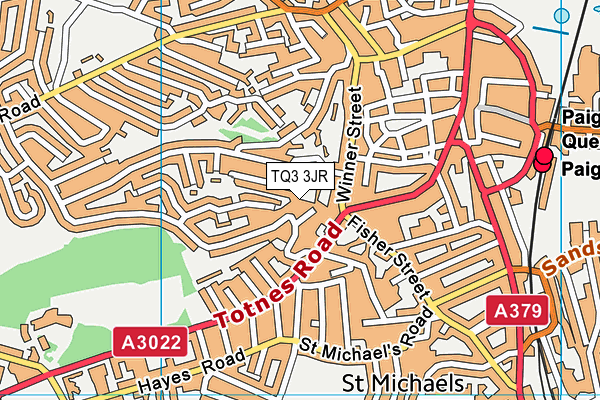 TQ3 3JR map - OS VectorMap District (Ordnance Survey) TQ3 3JR map - OS VectorMap District (Ordnance Survey)
