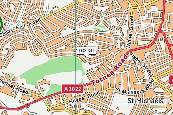 TQ3 3JT map - OS VectorMap District (Ordnance Survey) TQ3 3JT map - OS VectorMap District (Ordnance Survey)