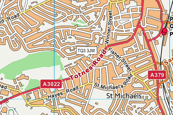 TQ3 3JW map - OS VectorMap District (Ordnance Survey) TQ3 3JW map - OS VectorMap District (Ordnance Survey)