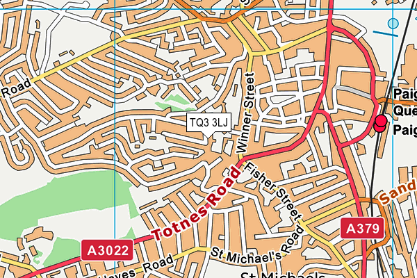 TQ3 3LJ map - OS VectorMap District (Ordnance Survey) TQ3 3LJ map - OS VectorMap District (Ordnance Survey)