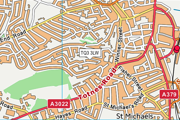 TQ3 3LW map - OS VectorMap District (Ordnance Survey) TQ3 3LW map - OS VectorMap District (Ordnance Survey)