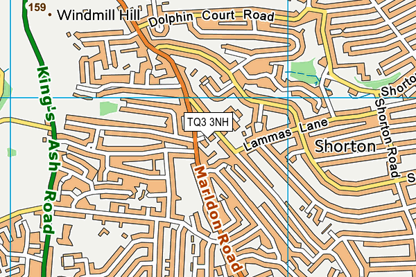 TQ3 3NH map - OS VectorMap District (Ordnance Survey) TQ3 3NH map - OS VectorMap District (Ordnance Survey)