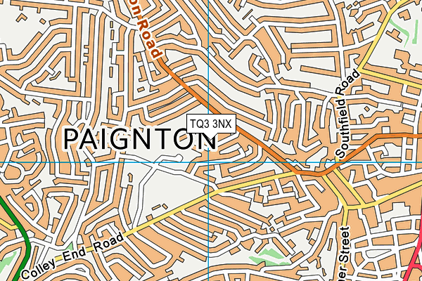 TQ3 3NX map - OS VectorMap District (Ordnance Survey)