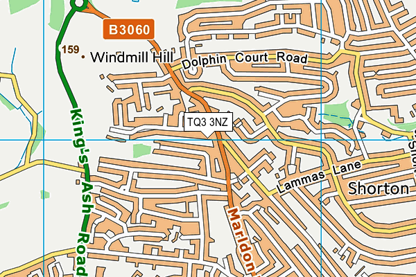 TQ3 3NZ map - OS VectorMap District (Ordnance Survey) TQ3 3NZ map - OS VectorMap District (Ordnance Survey)