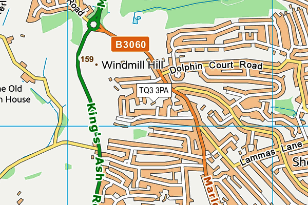 TQ3 3PA map - OS VectorMap District (Ordnance Survey) TQ3 3PA map - OS VectorMap District (Ordnance Survey)