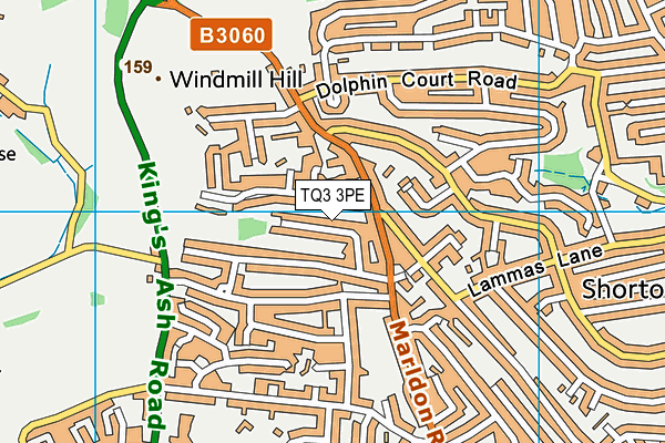 TQ3 3PE map - OS VectorMap District (Ordnance Survey) TQ3 3PE map - OS VectorMap District (Ordnance Survey)