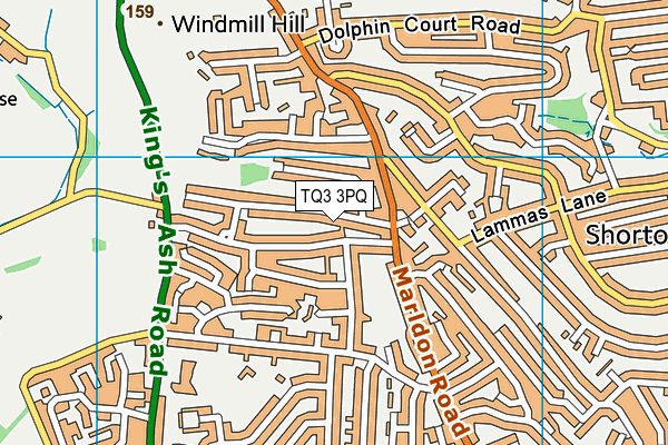 TQ3 3PQ map - OS VectorMap District (Ordnance Survey) TQ3 3PQ map - OS VectorMap District (Ordnance Survey)