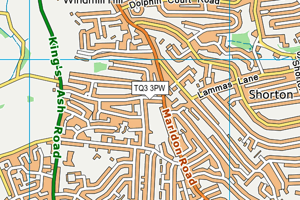TQ3 3PW map - OS VectorMap District (Ordnance Survey) TQ3 3PW map - OS VectorMap District (Ordnance Survey)