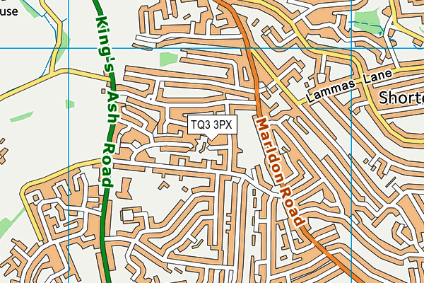 TQ3 3PX map - OS VectorMap District (Ordnance Survey) TQ3 3PX map - OS VectorMap District (Ordnance Survey)