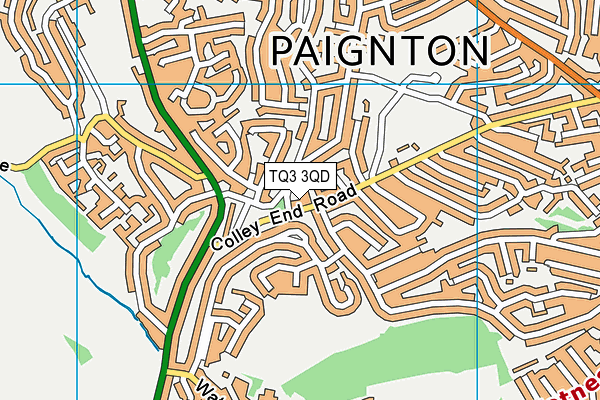 TQ3 3QD map - OS VectorMap District (Ordnance Survey) TQ3 3QD map - OS VectorMap District (Ordnance Survey)
