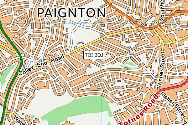 TQ3 3QJ map - OS VectorMap District (Ordnance Survey) TQ3 3QJ map - OS VectorMap District (Ordnance Survey)