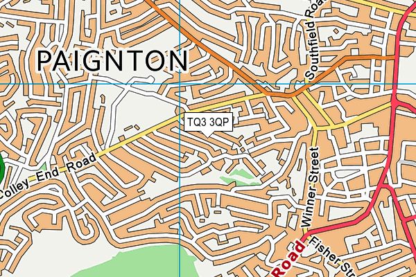 TQ3 3QP map - OS VectorMap District (Ordnance Survey) TQ3 3QP map - OS VectorMap District (Ordnance Survey)