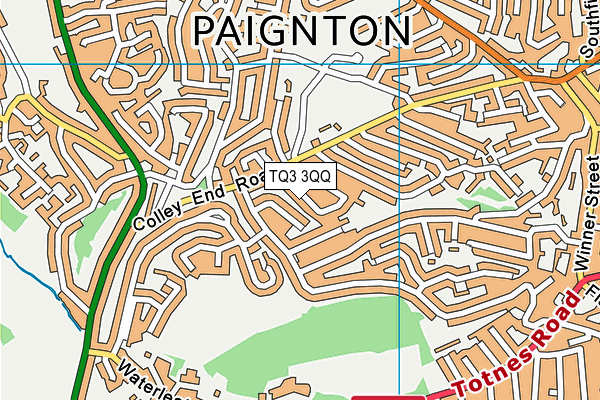 TQ3 3QQ map - OS VectorMap District (Ordnance Survey) TQ3 3QQ map - OS VectorMap District (Ordnance Survey)
