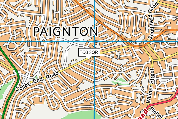 TQ3 3QR map - OS VectorMap District (Ordnance Survey) TQ3 3QR map - OS VectorMap District (Ordnance Survey)