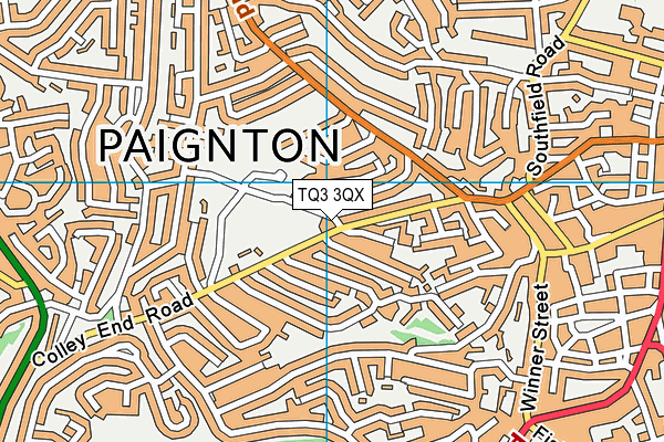 TQ3 3QX map - OS VectorMap District (Ordnance Survey) TQ3 3QX map - OS VectorMap District (Ordnance Survey)