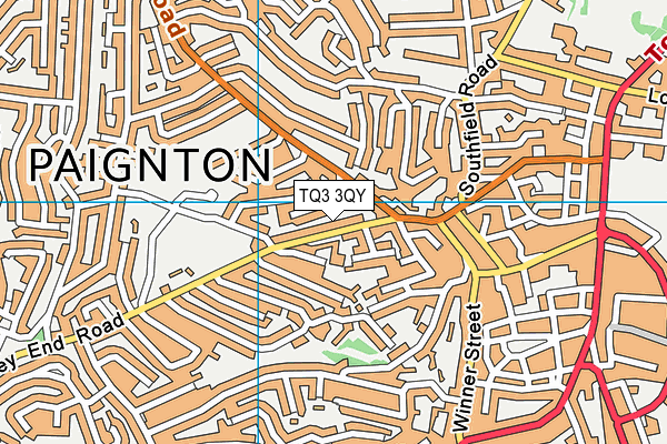 TQ3 3QY map - OS VectorMap District (Ordnance Survey) TQ3 3QY map - OS VectorMap District (Ordnance Survey)