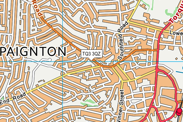 TQ3 3QZ map - OS VectorMap District (Ordnance Survey) TQ3 3QZ map - OS VectorMap District (Ordnance Survey)