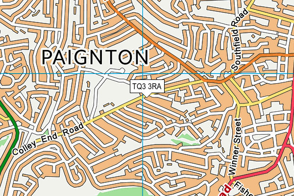TQ3 3RA map - OS VectorMap District (Ordnance Survey) TQ3 3RA map - OS VectorMap District (Ordnance Survey)
