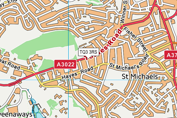 TQ3 3RS map - OS VectorMap District (Ordnance Survey) TQ3 3RS map - OS VectorMap District (Ordnance Survey)