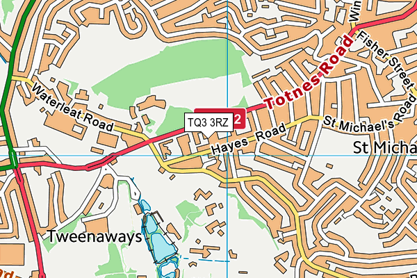 TQ3 3RZ map - OS VectorMap District (Ordnance Survey) TQ3 3RZ map - OS VectorMap District (Ordnance Survey)