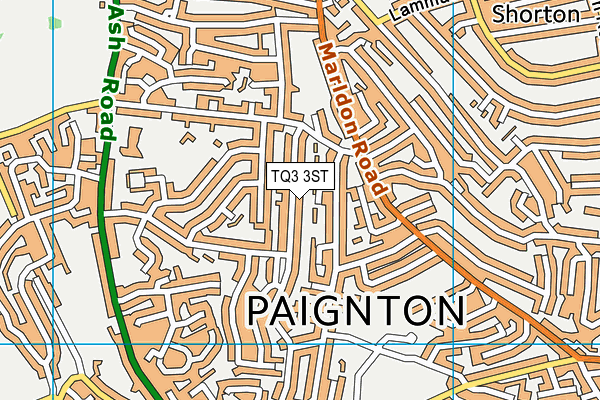 TQ3 3ST map - OS VectorMap District (Ordnance Survey)