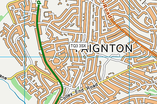 TQ3 3SX map - OS VectorMap District (Ordnance Survey)