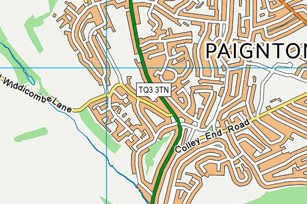 TQ3 3TN map - OS VectorMap District (Ordnance Survey)