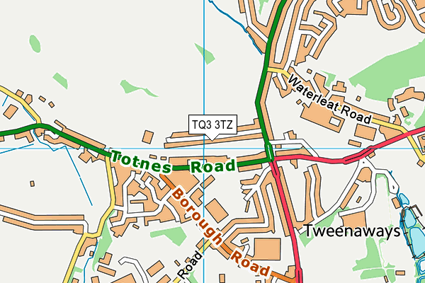 TQ3 3TZ map - OS VectorMap District (Ordnance Survey)