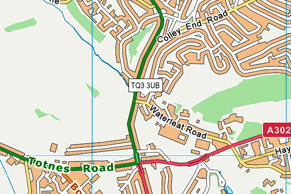 TQ3 3UB map - OS VectorMap District (Ordnance Survey) TQ3 3UB map - OS VectorMap District (Ordnance Survey)