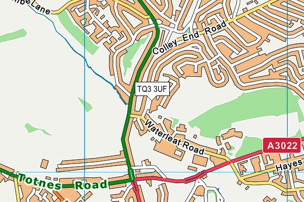 TQ3 3UF map - OS VectorMap District (Ordnance Survey)