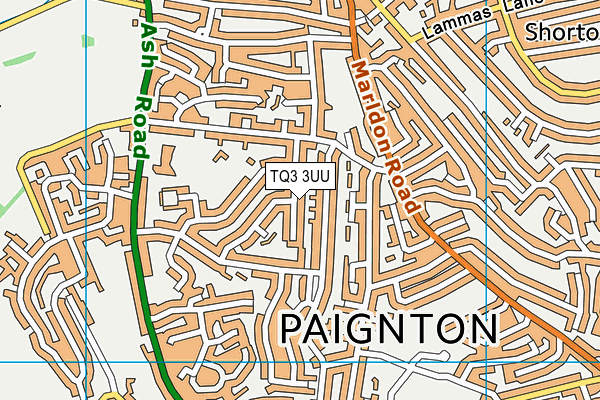 TQ3 3UU map - OS VectorMap District (Ordnance Survey) TQ3 3UU map - OS VectorMap District (Ordnance Survey)