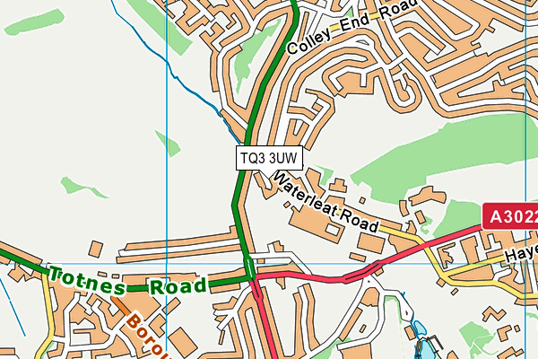 TQ3 3UW map - OS VectorMap District (Ordnance Survey) TQ3 3UW map - OS VectorMap District (Ordnance Survey)