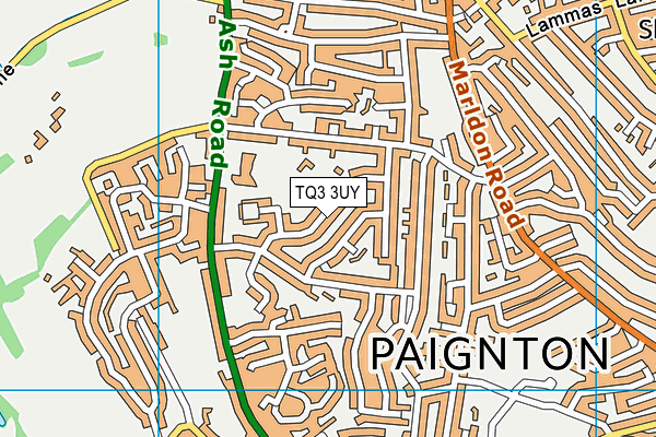 TQ3 3UY map - OS VectorMap District (Ordnance Survey) TQ3 3UY map - OS VectorMap District (Ordnance Survey)