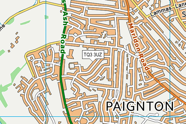 TQ3 3UZ map - OS VectorMap District (Ordnance Survey) TQ3 3UZ map - OS VectorMap District (Ordnance Survey)