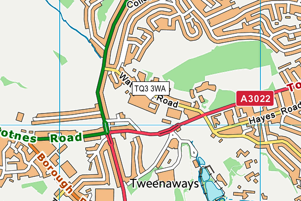 TQ3 3WA map - OS VectorMap District (Ordnance Survey) TQ3 3WA map - OS VectorMap District (Ordnance Survey)