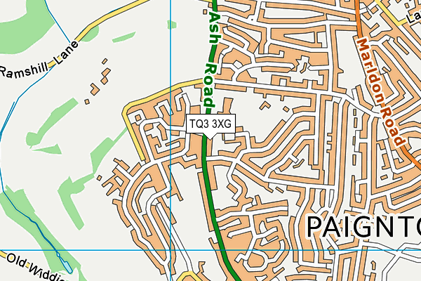 TQ3 3XG map - OS VectorMap District (Ordnance Survey) TQ3 3XG map - OS VectorMap District (Ordnance Survey)