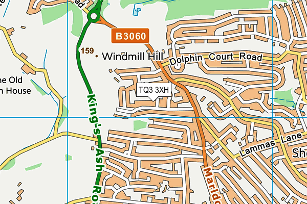 TQ3 3XH map - OS VectorMap District (Ordnance Survey) TQ3 3XH map - OS VectorMap District (Ordnance Survey)