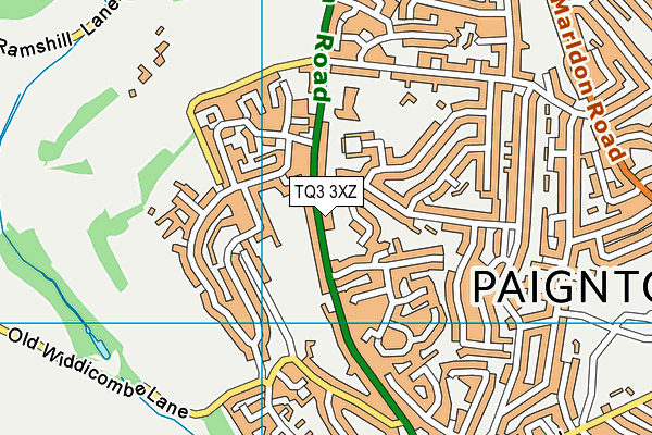 TQ3 3XZ map - OS VectorMap District (Ordnance Survey) TQ3 3XZ map - OS VectorMap District (Ordnance Survey)