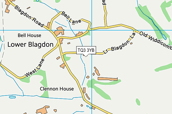TQ3 3YB map - OS VectorMap District (Ordnance Survey) TQ3 3YB map - OS VectorMap District (Ordnance Survey)