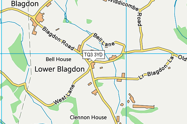 TQ3 3YD map - OS VectorMap District (Ordnance Survey) TQ3 3YD map - OS VectorMap District (Ordnance Survey)