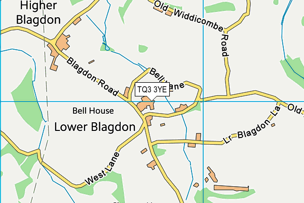 TQ3 3YE map - OS VectorMap District (Ordnance Survey) TQ3 3YE map - OS VectorMap District (Ordnance Survey)